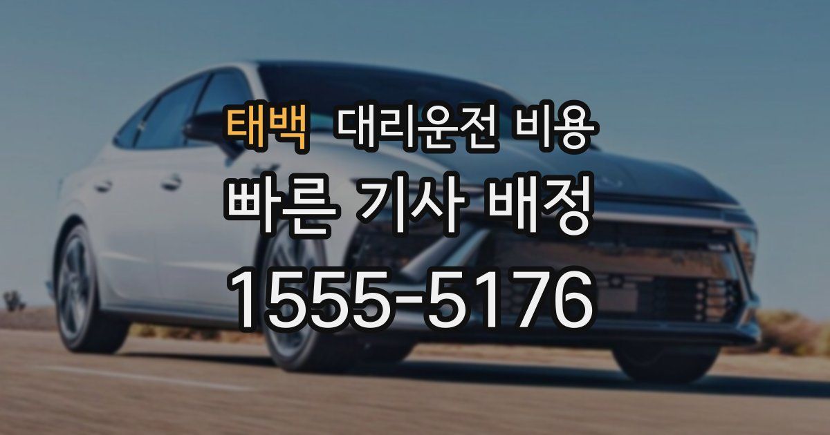 태백 대리운전 가격