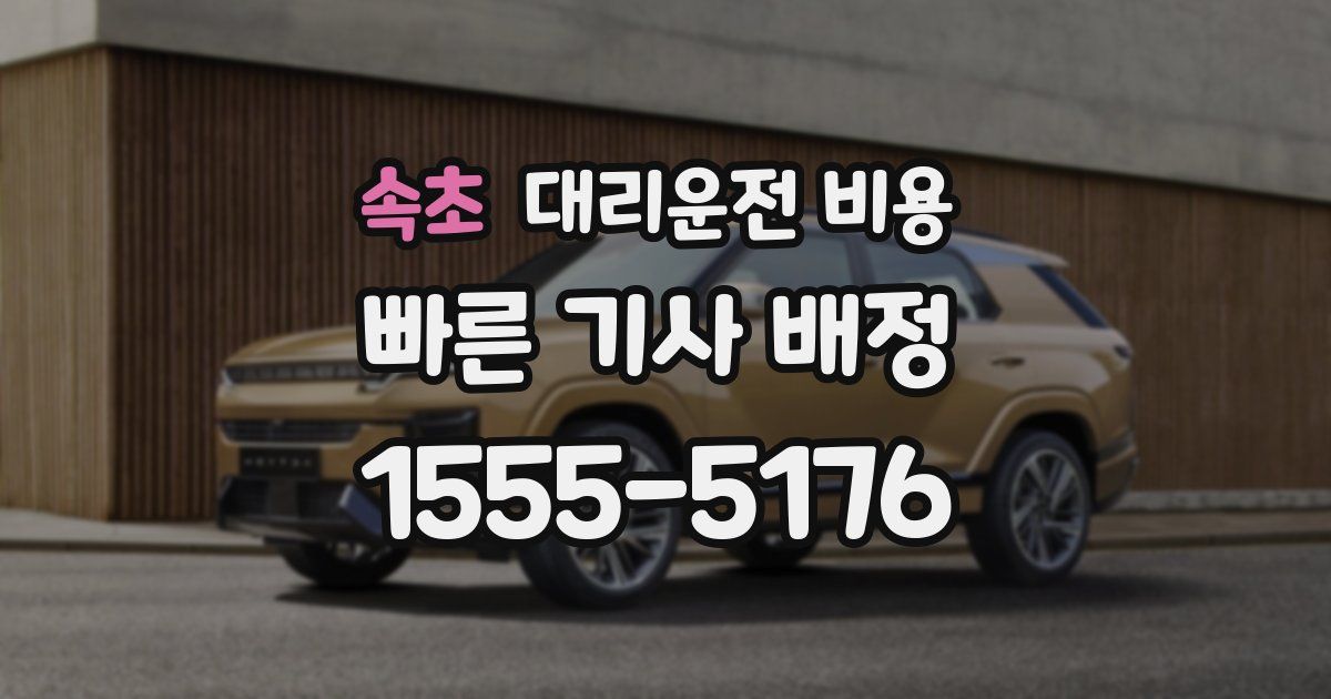 속초 대리운전 가격