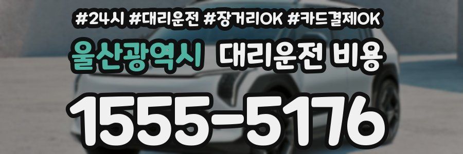 울산광역시 대리운전 비용