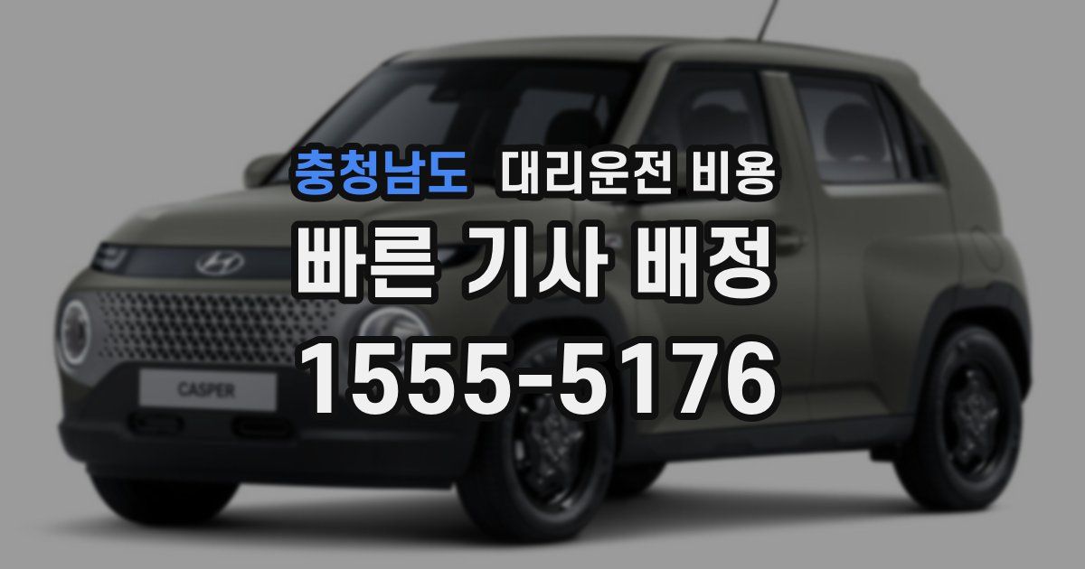 충청남도 대리운전 가격