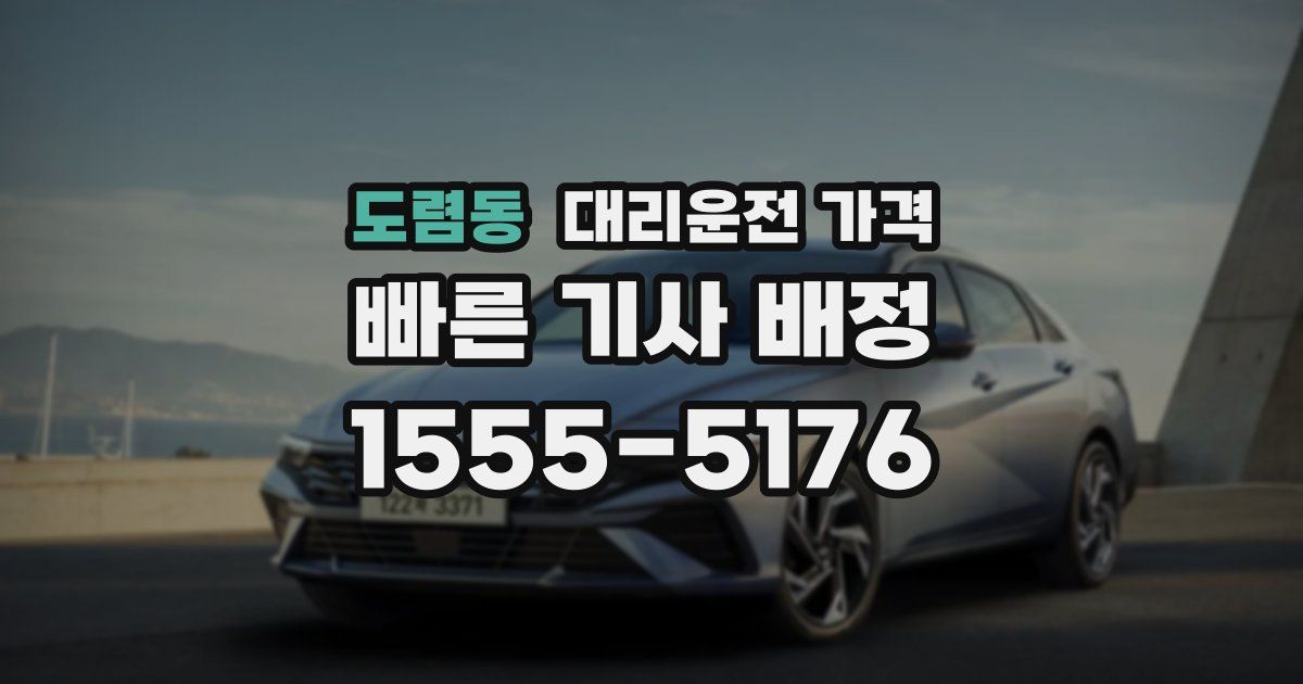 도렴동 대리운전 가격