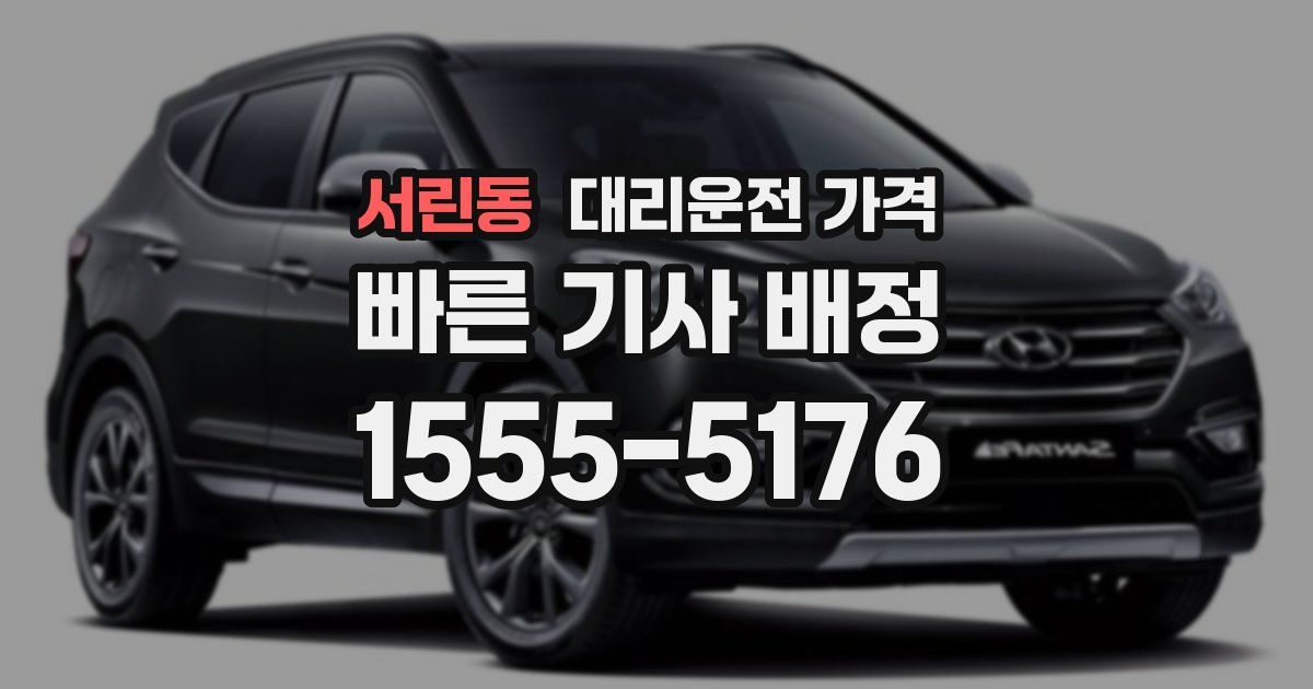 서린동 대리운전 가격