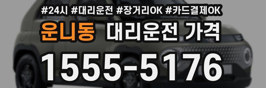 운니동 대리운전 가격