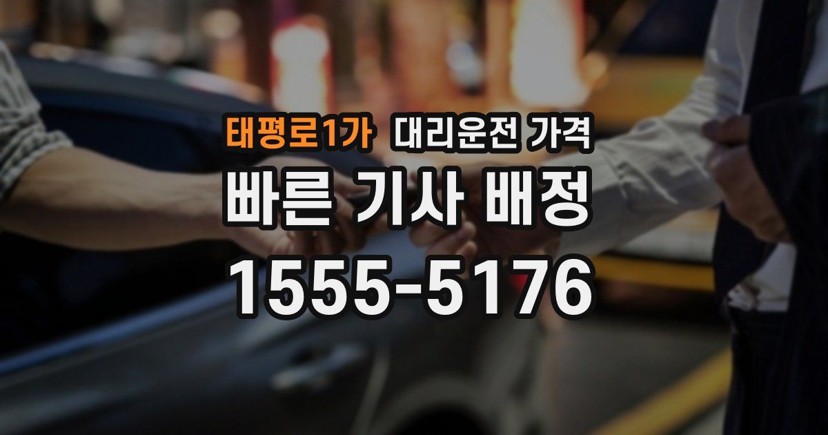 태평로1가 대리운전 가격