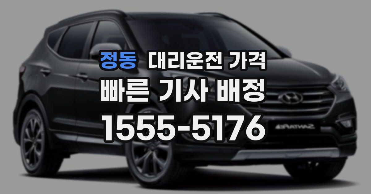 정동 대리운전 가격