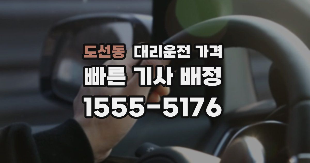 도선동 대리운전 가격