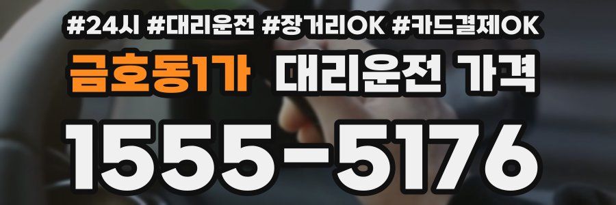 금호동1가 대리운전 가격