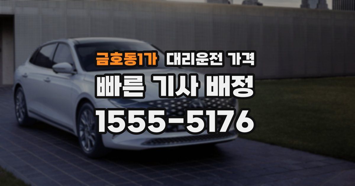 금호동1가 대리운전 가격