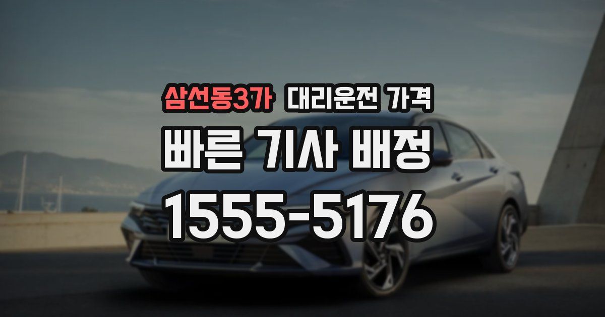 삼선동3가 대리운전 가격