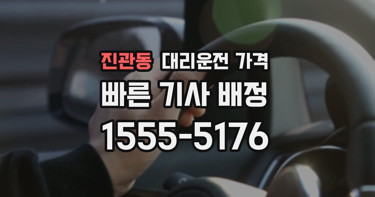 진관동 대리운전 가격