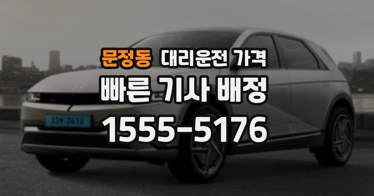 문정동 대리운전 가격