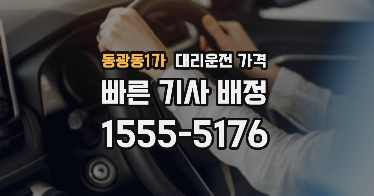 동광동1가 대리운전 가격