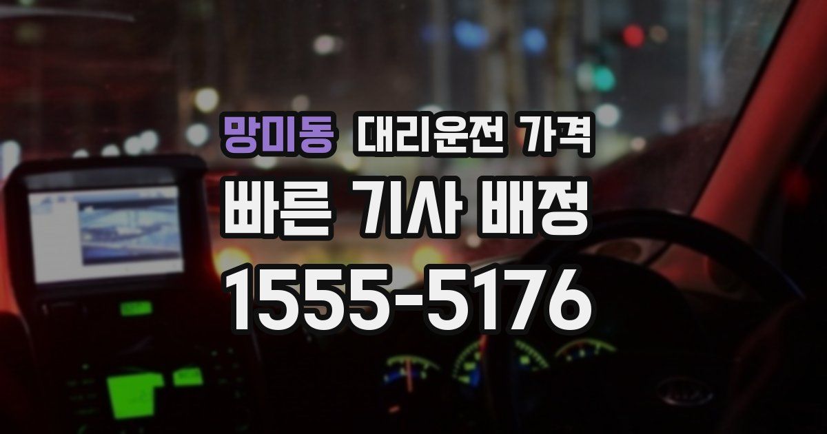 망미동 대리운전 가격
