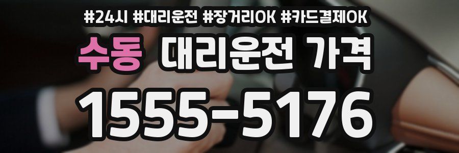 수동 대리운전 가격