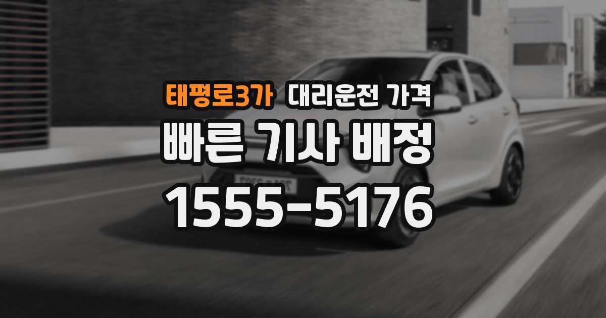 태평로3가 대리운전 가격