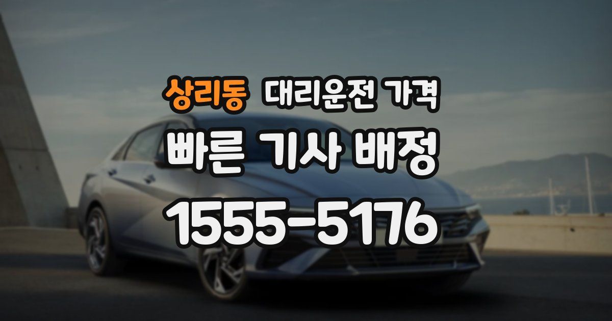 상리동 대리운전 가격