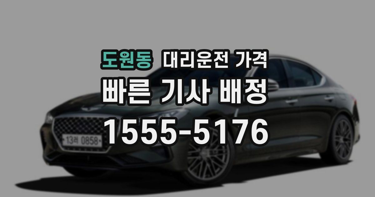 도원동 대리운전 가격