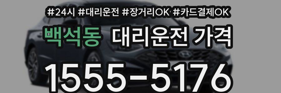 백석동 대리운전 가격
