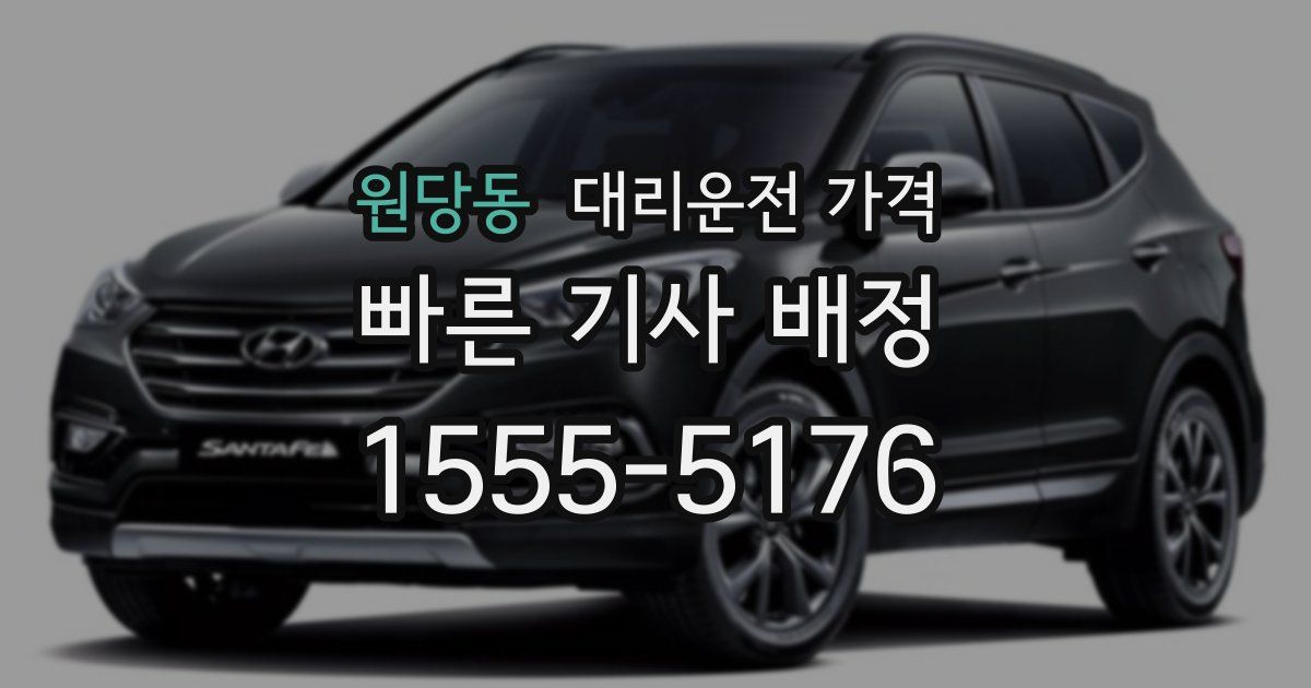 원당동 대리운전 가격