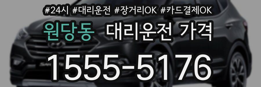 원당동 대리운전 가격