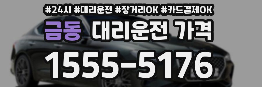 금동 대리운전 가격