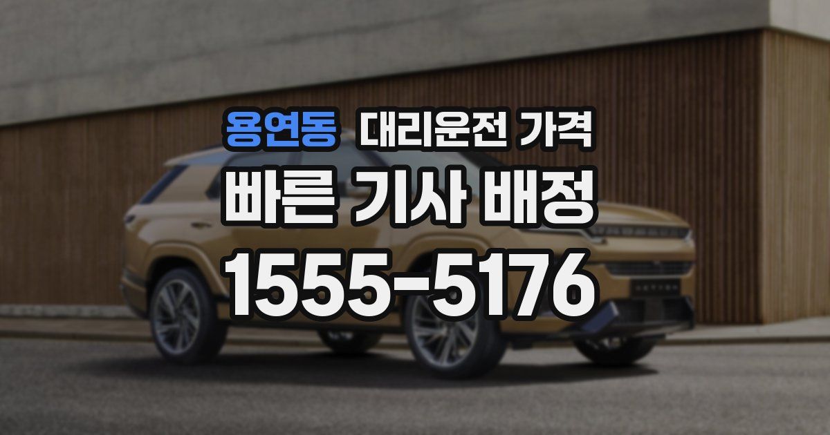 용연동 대리운전 가격