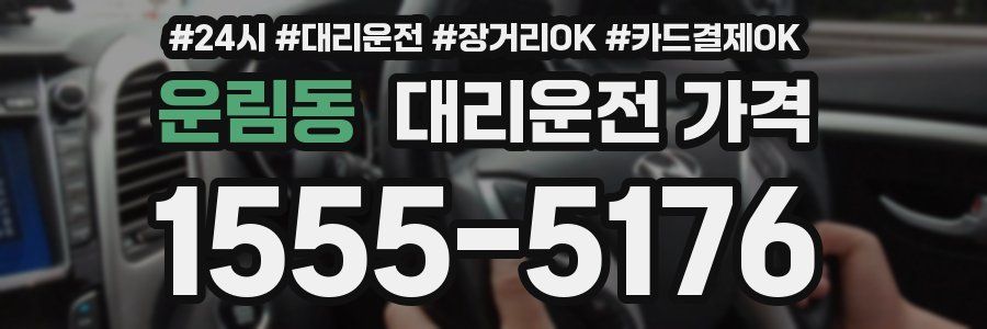 운림동 대리운전 가격