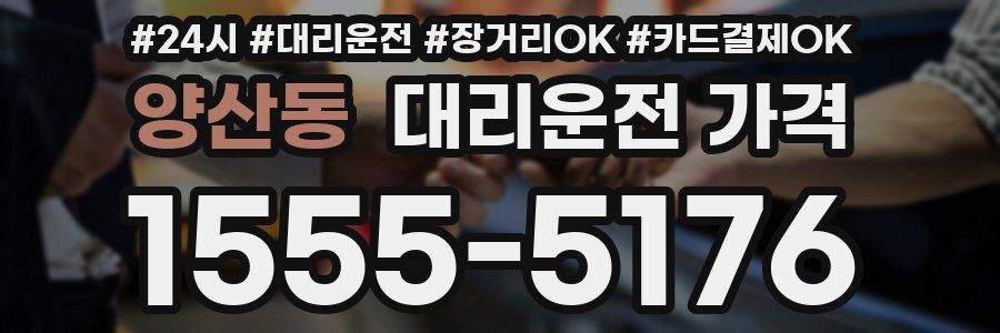 양산동 대리운전 가격