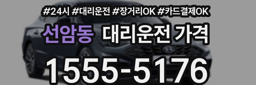 선암동 대리운전 가격