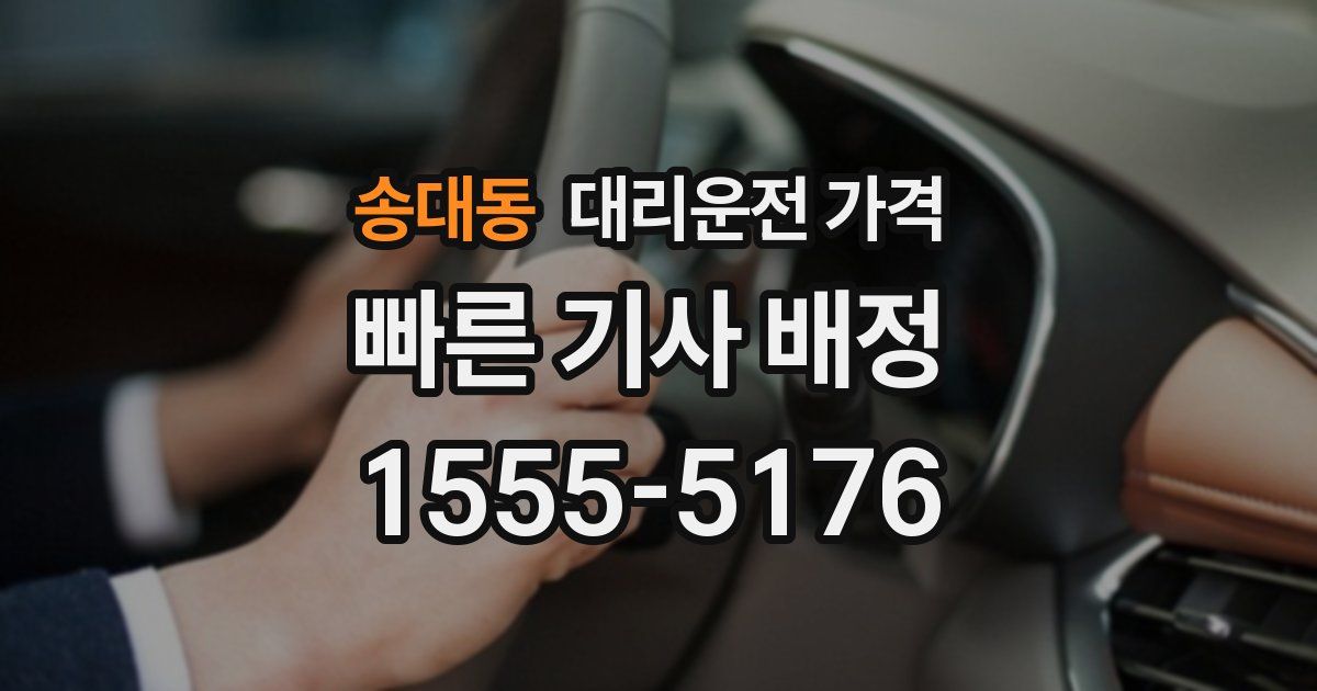 송대동 대리운전 가격