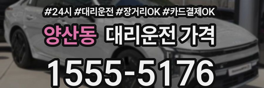 양산동 대리운전 가격