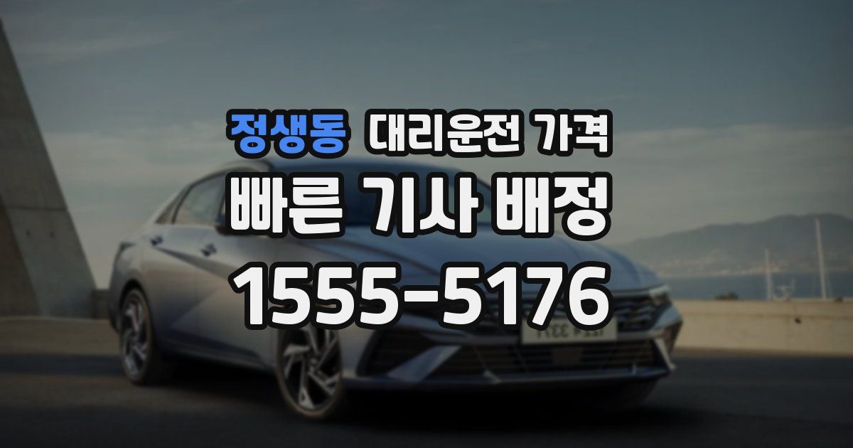 정생동 대리운전 가격