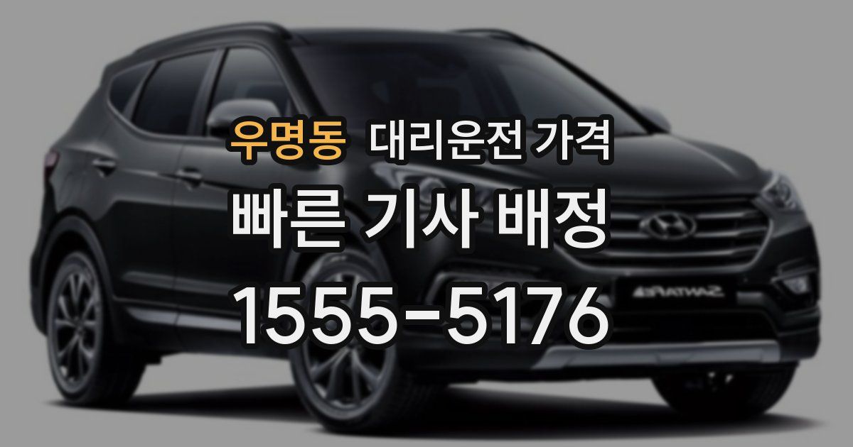 우명동 대리운전 가격