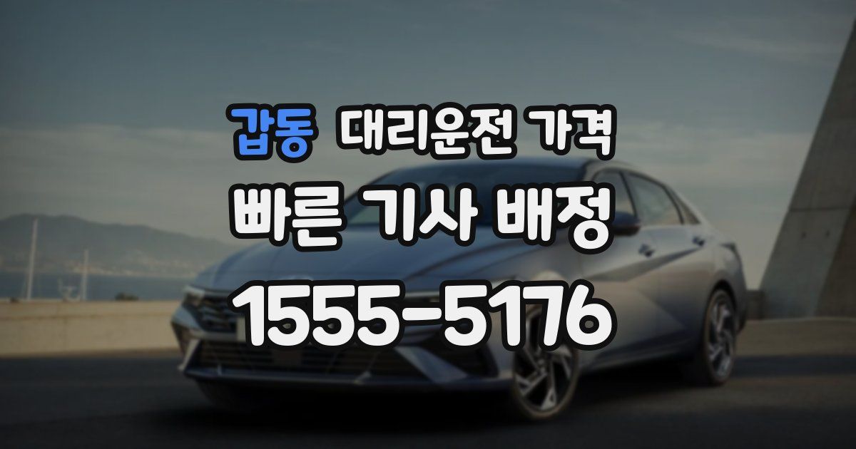 갑동 대리운전 가격