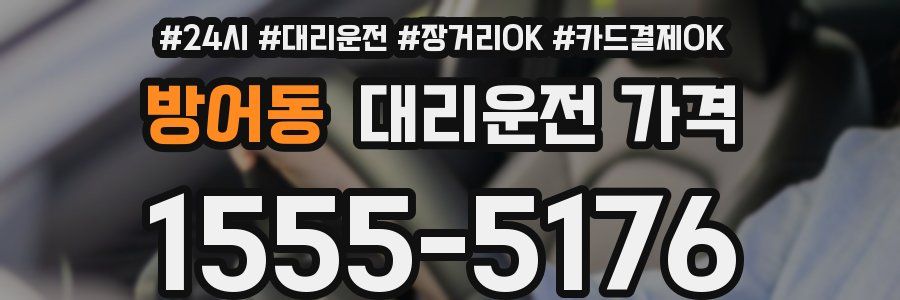 방어동 대리운전 가격