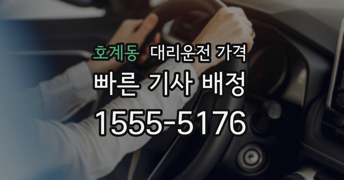호계동 대리운전 가격