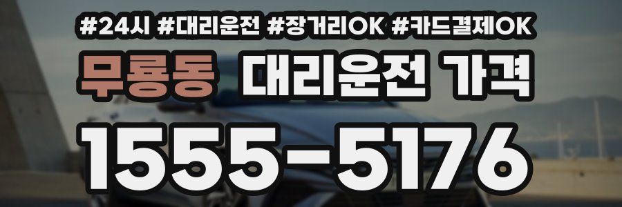 무룡동 대리운전 가격
