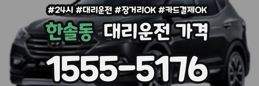 한솔동 대리운전 가격