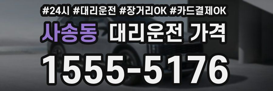 사송동 대리운전 가격