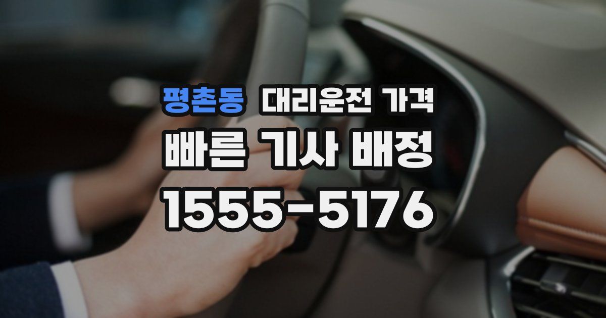 평촌동 대리운전 가격