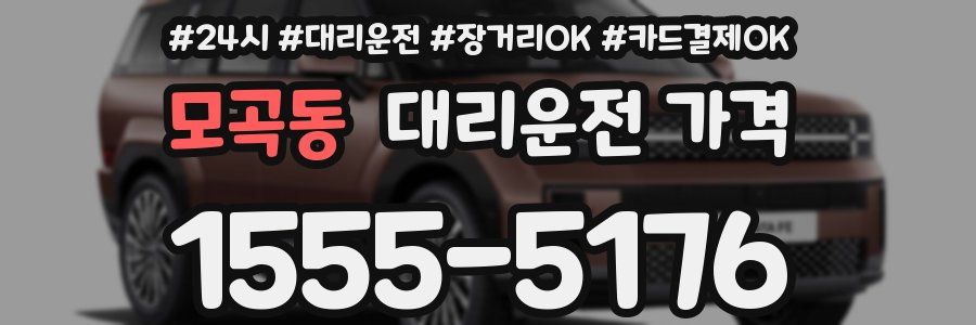 모곡동 대리운전 가격