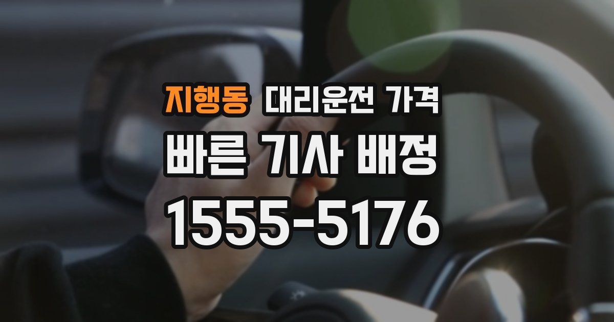 지행동 대리운전 가격
