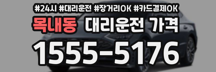 목내동 대리운전 가격