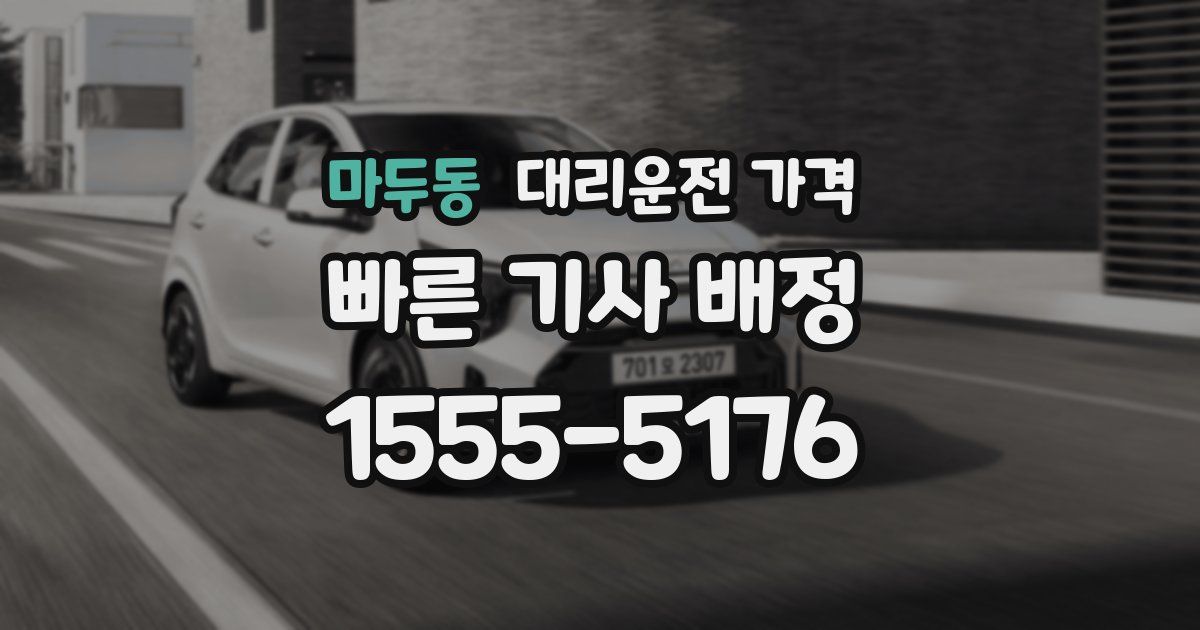 마두동 대리운전 가격