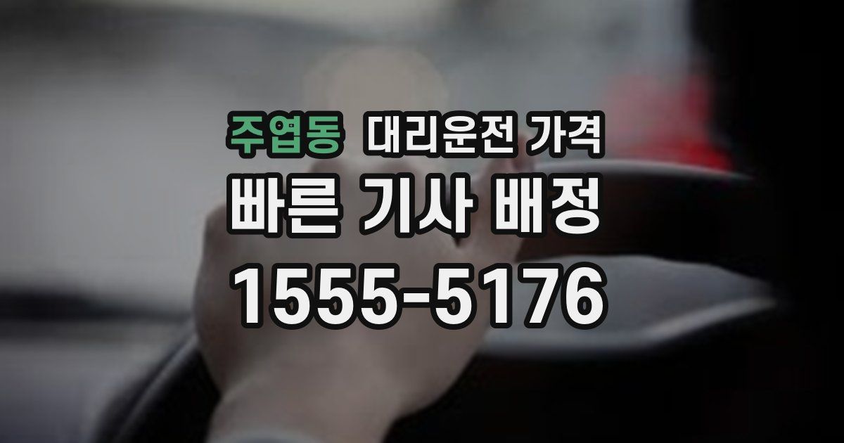 주엽동 대리운전 가격