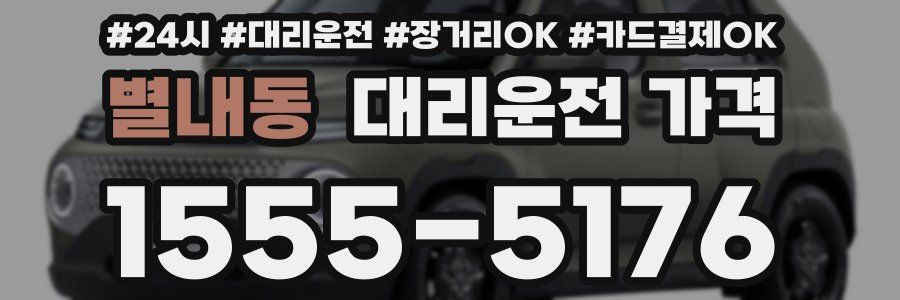 별내동 대리운전 가격