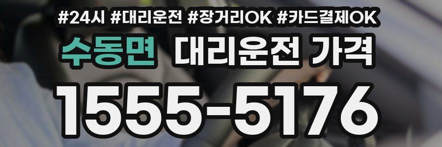수동면 대리운전 가격