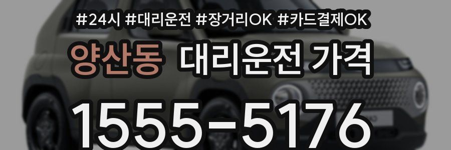 양산동 대리운전 가격