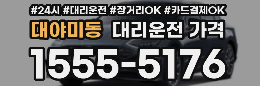 대야미동 대리운전 가격