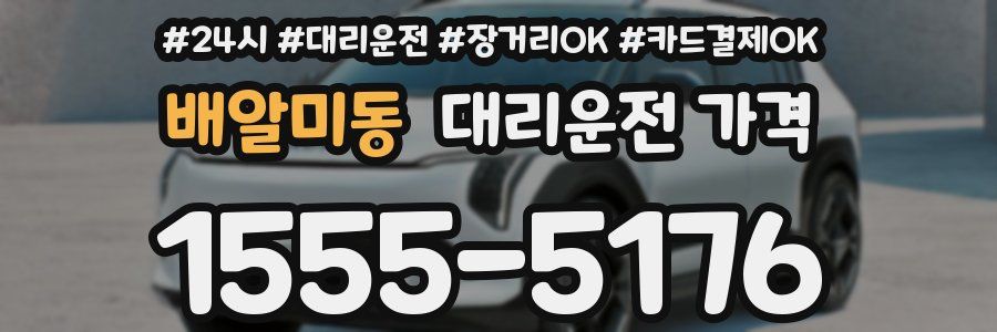 배알미동 대리운전 가격